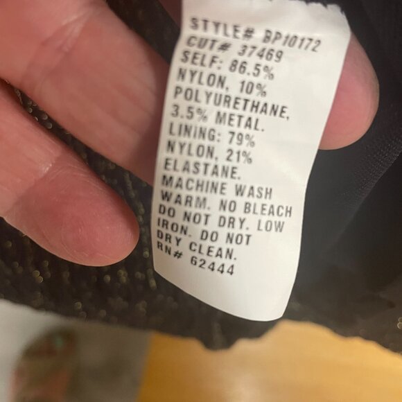 Artelier Nicole Miller Black Gold Metallic Cutout Back Cocktail Dress - Picture 5 of 5